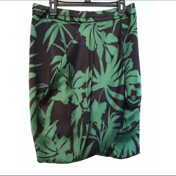 Armani Collezioni Dresses & Skirts - Armani Collezioni black green faux wrap skirt